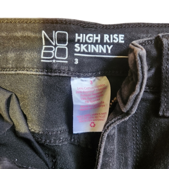 No Boundaries Black High Rise Skinny Jeggings Juniors Size 3 26" Inseam - Picture 5 of 5